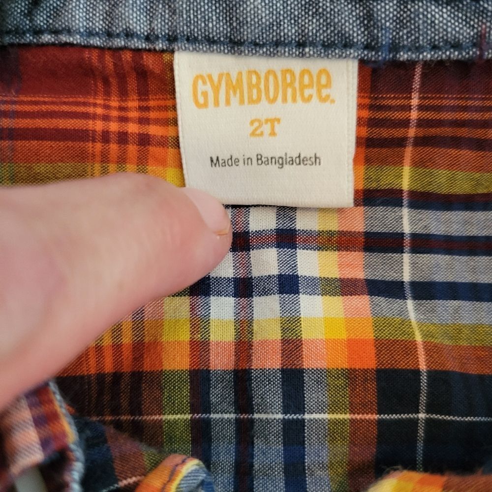 EC GYMBOREE BUTTON UP PLAID SHIRT SZ. 2T - Picture 3 of 4